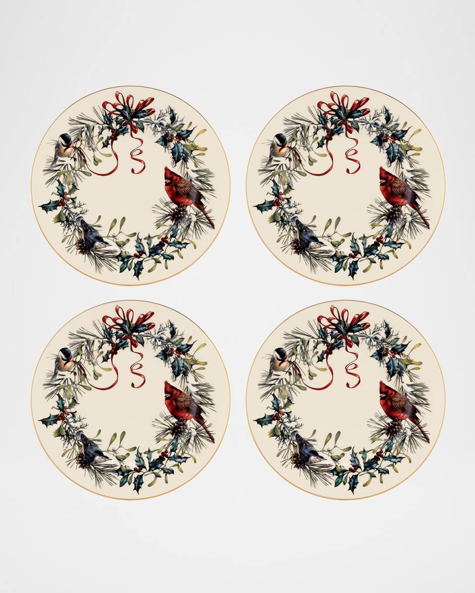 Winter Greetings Dinnerware Salad Plates, Set of 4